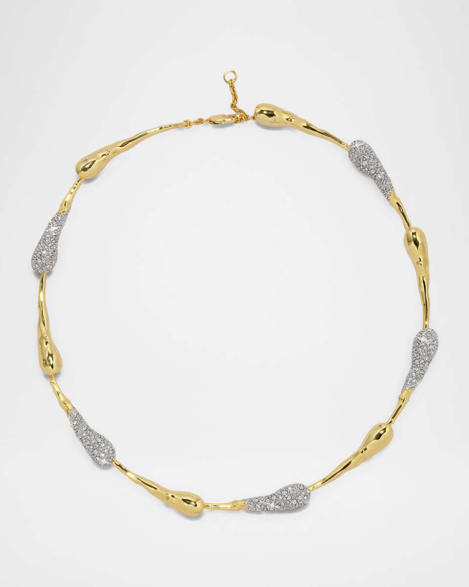 Solanales Crystal Teardrop Riviera Necklace